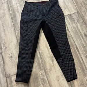 Ski equestrian style plaid pants size 30-31
